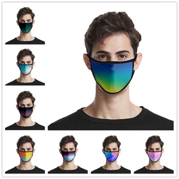 

маски пыл мода ice шелковых упругие ear loop лица пылезащитных дышащий рот нос защита aurora color gradient 3d печатных масок