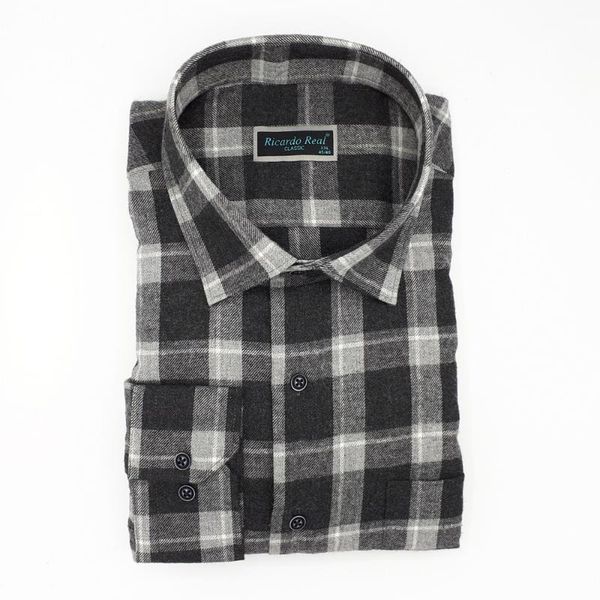 

классический fit нового сезона зима рубашка для мужчин chemise с длинным рукавом, White;black