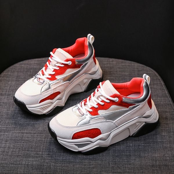 

fashion height increasing 6cm winter women running shoes white women shoes sport ladies tennis sneakers zapatillas mujer