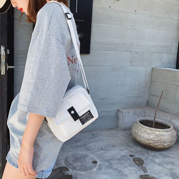 

2019 women bags summer new fashion lady shoulder canvas bag student simple messenger bag casual crossbody bags bolsa feminina