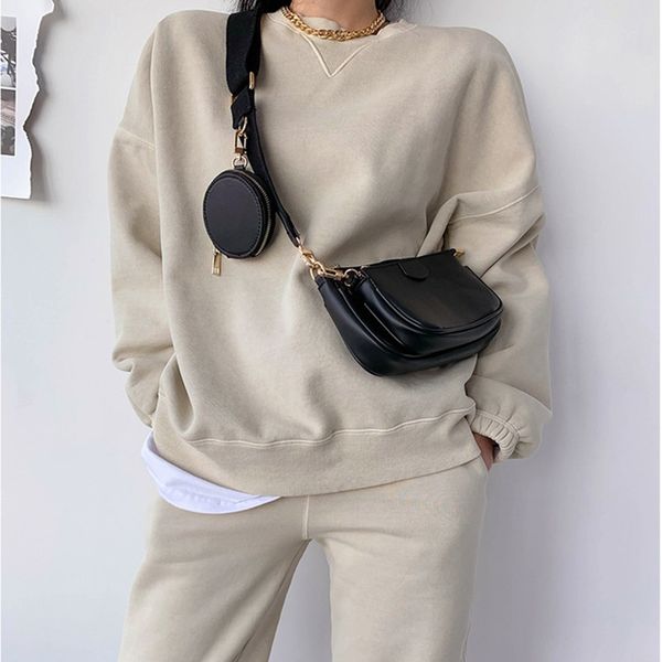 

2020 мода pu плеча сумку 3 наборы женщин сумки tote сплошной цвет кожи конструкции повелительницы evening clutch кошелек деньги