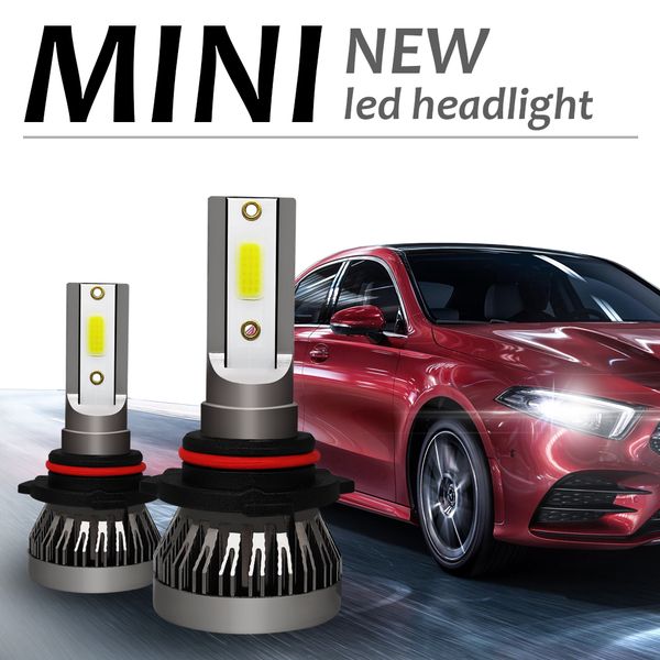 

car mini1 led headlight lamp 9005 9006 mini1 led h4 h11 h7 headlamps for 36w 4000lm 6000k cob headlight bulbs 2pc