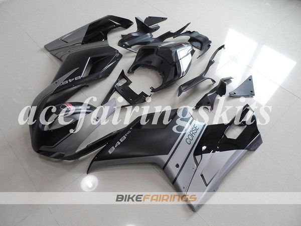 

4gifts new abs full fairings kit fit for ducati 848 1098 1198 1098s 1098r evo 2007 2008 2009 2010 2011 2012 black gray