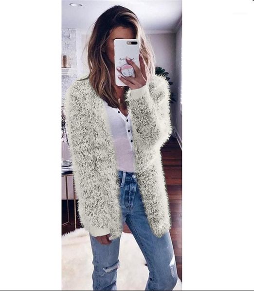 

donna solid color warm plush coat female fashion autumn and winter designer women faux fur coat, Black