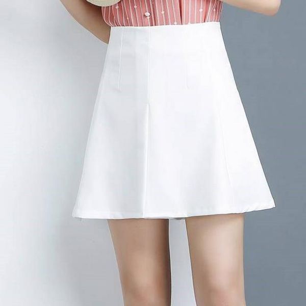 

white black summer women loose shorts 2020 new slim high waist shorts skirt solid female plus size 4xl ae544