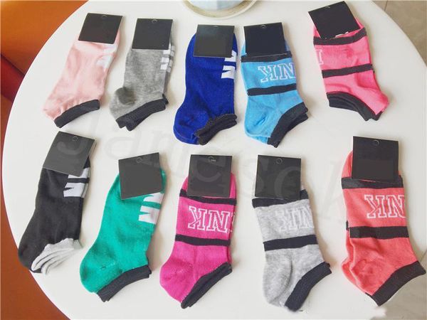 

Women's VS ankle socks love pink sports running socks pink letters anklet socks slippers summer girls sexy free shipping