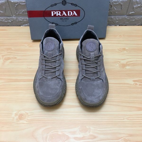 

new style high-end luxury men's casual sports basketball shoes fashion design brand platform lace-up men's shoes frosted leather u, Black