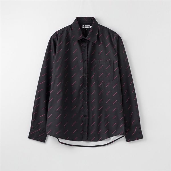 

mens designer shirts brand womens blouse spring autumn long sleeve overshirts luxury lapel neck fashion letter print balck shirt a1 2040204v, White