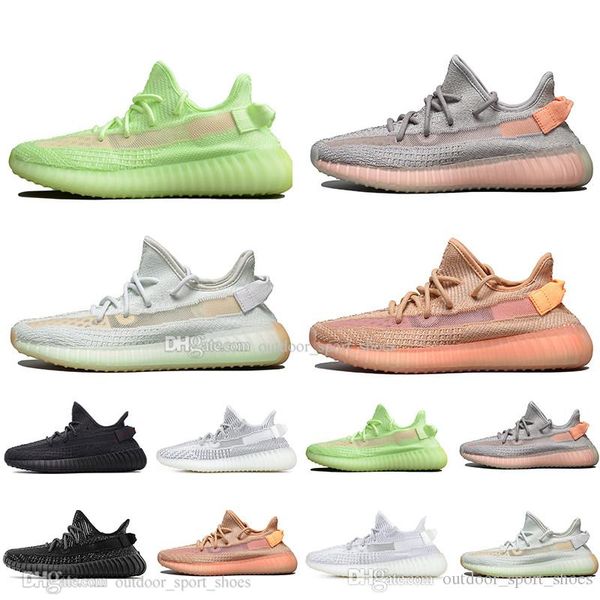 

with box kanye west clay v2 static reflective gid glow in the dark mens running shoes hyperspace true form sports designer sneakers