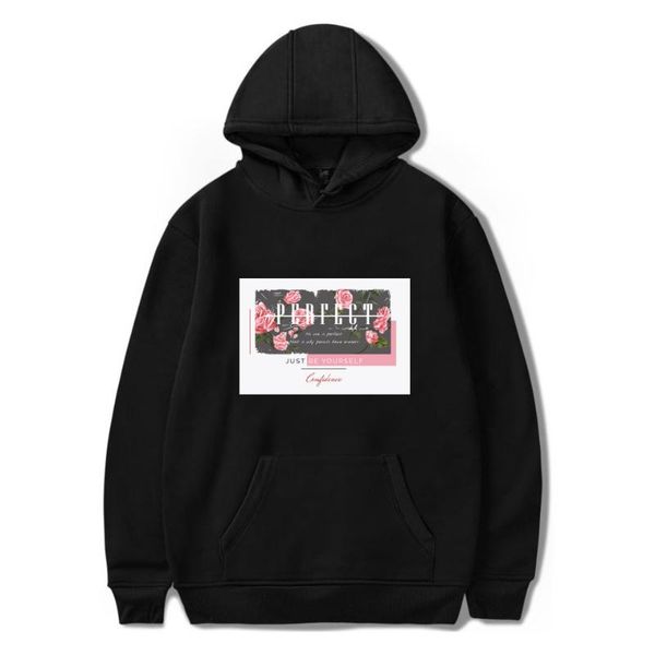 

2020 new design harajuku men's hoodie male streetwear fashion rose printed casual sweatshirt hip hop mens hoodies, Black