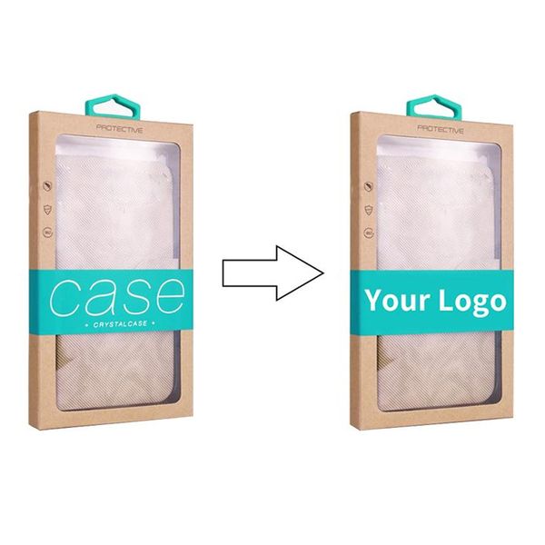 

personalised custom logo retail packaging box karft paper packing box for iphone 8 xs 11 pro max for samsung s20 plus ultra phone case cover