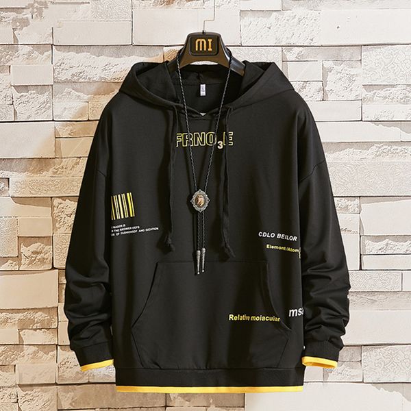 

el barco смешные печати мужчины толстовка с капюшоном осень хлопок hip hop streetwear мужской толстовки пальто белый черный harajuku верхняя, Black