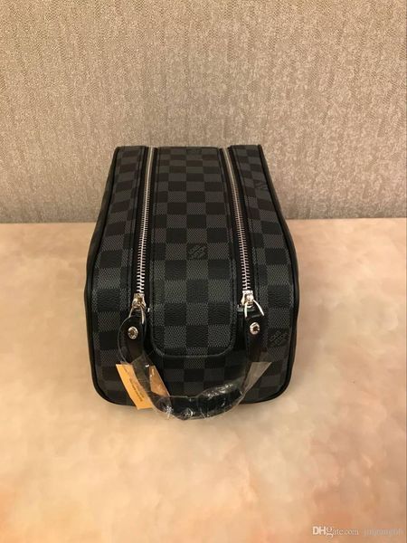 

бесплатная доставка оптовых роскошный дизайн двойной молнии женский косметический мешок большой хранения путешествия мешок хранения мыть сум