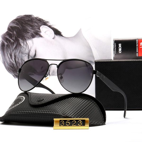 

r.i3 3523 brand sunglasses men women polarized glasses classic pilot men's driving eyewear retro fashion designer, White;black
