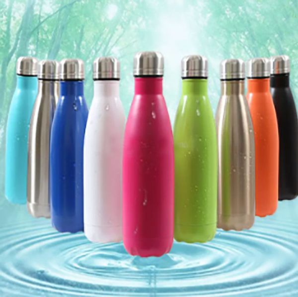 

17 унций кола формы бутылки изолированные двойной стены вакуума высокой яркости бутылки с водой творческий термос бутылка кокс кубок рождест