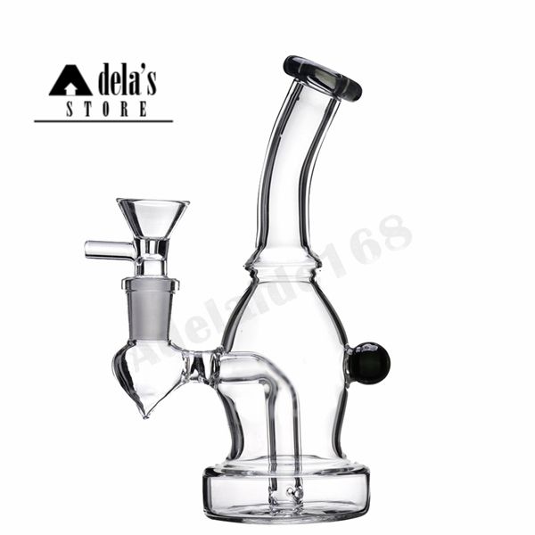 Narghilè Mini Pipa ad acqua in vetro colorato 6 pollici + Ciotola gratuita Bong Dab Rig Oil Rigs Tubi Perc Heady Bubbler Quartz Banger 1122