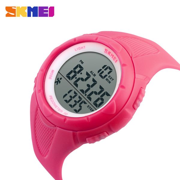 

skmei outdoor sport watch women led health sports watches 5bar waterproof ladies wristwatch alarm chrono watch relogio 1108, Slivery;brown