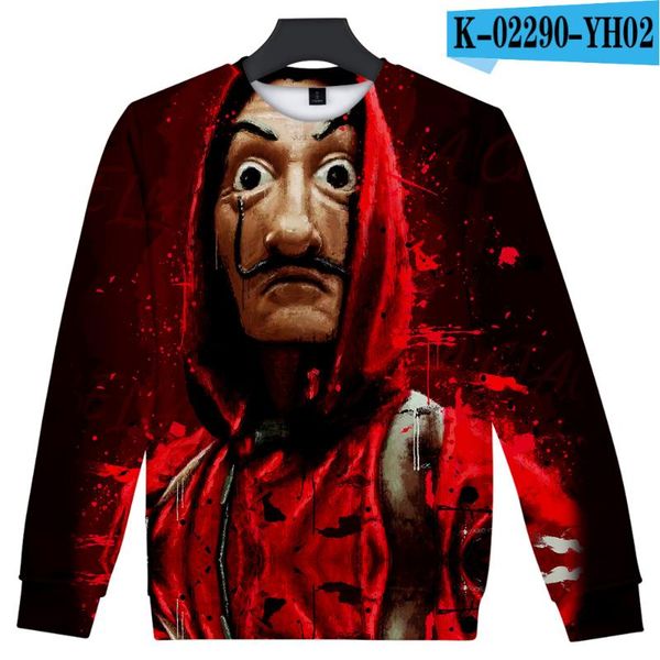 

oversized bella ciao sweatshirts la casa de papel money heist tv men's hoodies male sweatshirts house of paper boys hoodie, Black