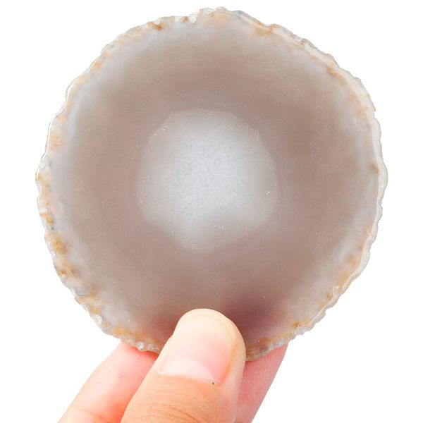 

tumbeelluwa 1lot (5pc) natural agate slices,irregular shape crystal geode stone slab cards,home ornament jewelry making 1.5"-2, Black;white
