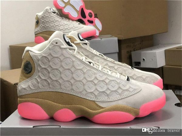 

high authentic air 13 cny chinese new year retro basketball shoes man 4914jordan black digital pink club gold real carbon fiber cw4409-100