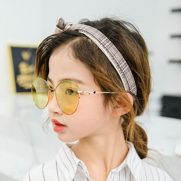 

роскошные круглые солнцезащитные очки 2019 девушки детские дети дети солнцезащитные очки uv400 металл многоцветный очки gafas-де-сол женщин, Blue