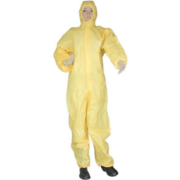 

pvc protective clothing yellow disposable isolation gown hazmat safety protection suit full body coverall clothes in stock fast shipping
