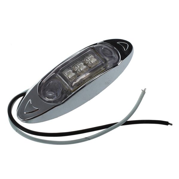 

4x led front side marker indicator red lights for 12v/24v car truck van trailers white