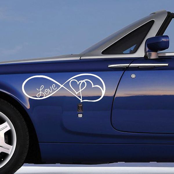 

car decoration stickers love design body wall decals white