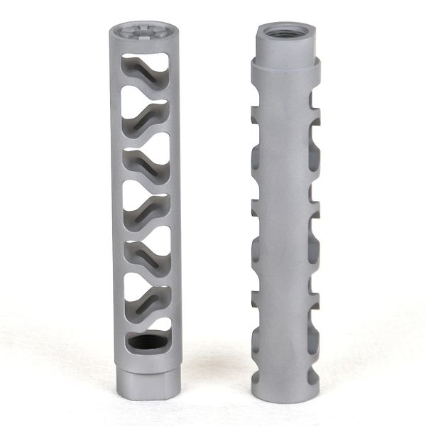 

stainless steel 5.5inch muzzle brake 5/8x24 thread for .300 308 7.62 compensator with jam nut 1.0" od