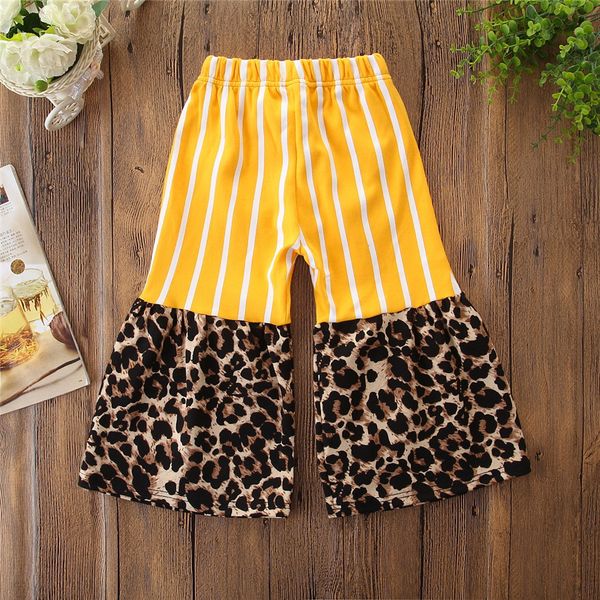 

2019 new toddler baby pants infant child kids girls leggings stretchy flare pants striped cotton, Blue