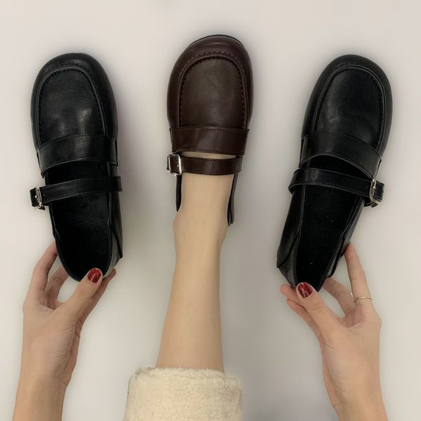

winter shoes women female footwear 2019 fashion women's casual sneaker round toe shallow mouth oxfords all-match dress modis, Black