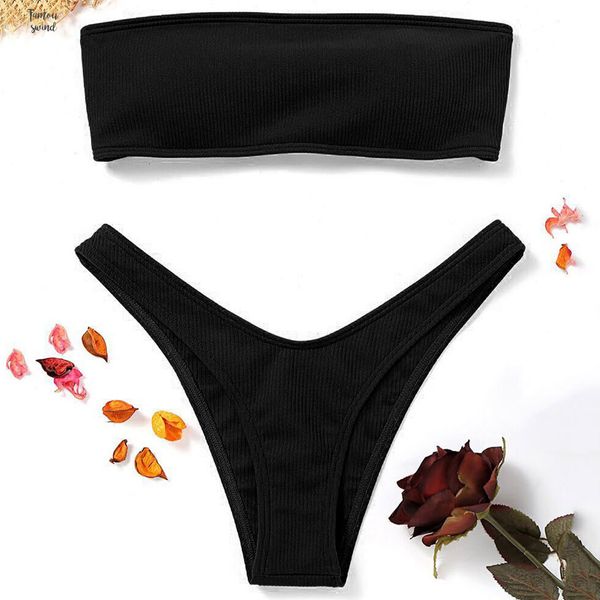 

micro de polyester купальники женщины с плеча купальник купальный костюм бикини твердая push up пляжная одежда майо бикини bain femme, White;black