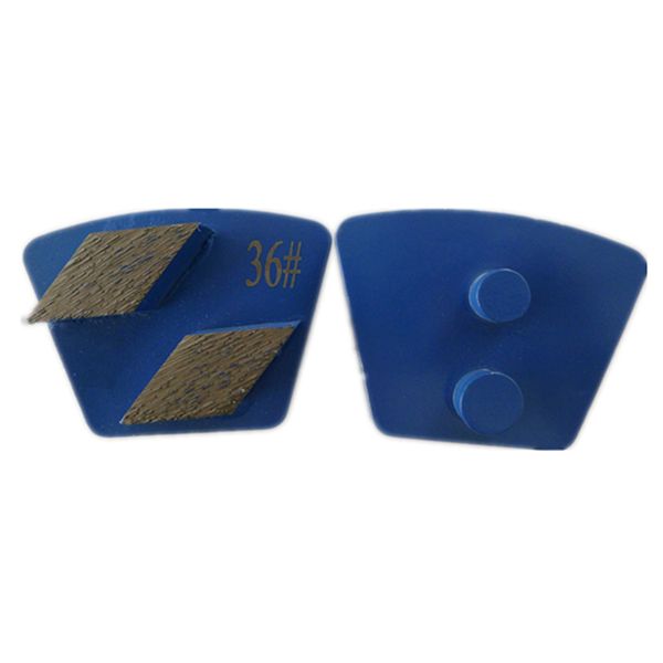 

trapezoid redi lock diamond grinding block two pins quick change concrete polishing disc with two rhombus segments 12pcs