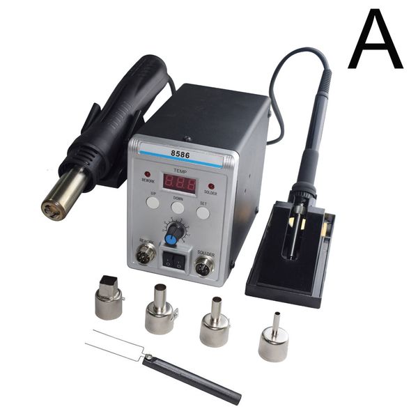 

new erun8586 electric soldering irons +diy air gun better smd rework station