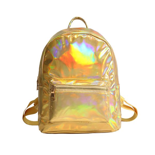 

jianxiu women holographic bag backpack laser daypack for teenage girls students school bag backpack pu leather hologram bags