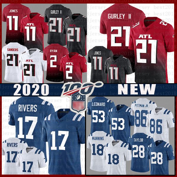 

todd gurley ii julio jones matt ryan jonathan jersey taylor philip rivers michael pittman jr darius leonard falcon colt sanders manning, Black;red