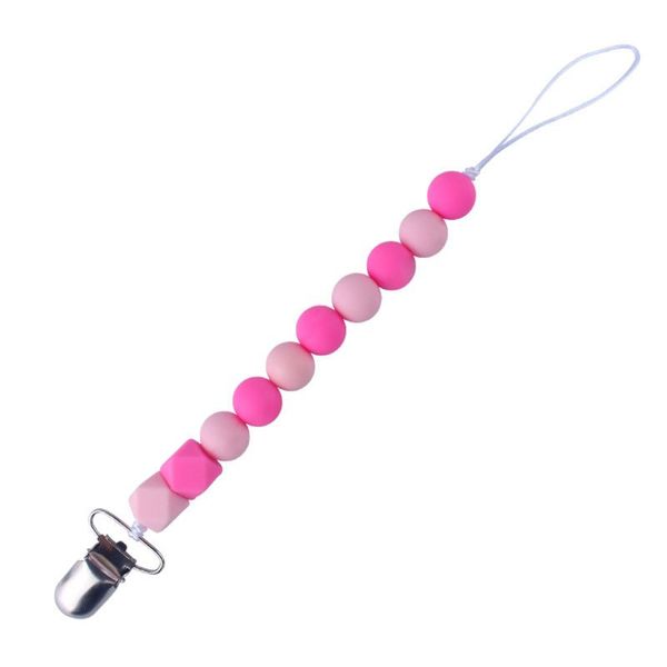 

baby pacifier clips silicone beads pacifier chain holder for nipples chew toys qx2d