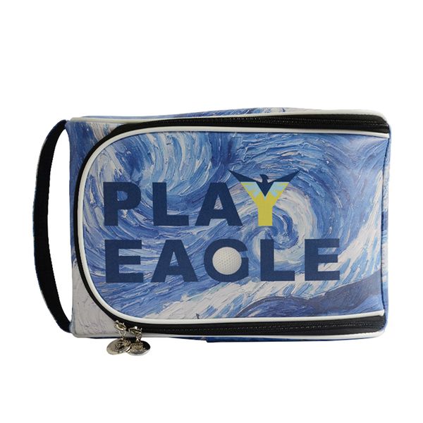 

golf shoe boot bag w/ side pockets & golf club zipper football shoes carrier