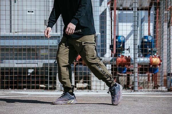 

tkpa mens дизайнерских штаны вскользь сыпучий скейтборд одежда брюки брюки мульти кармана, Black