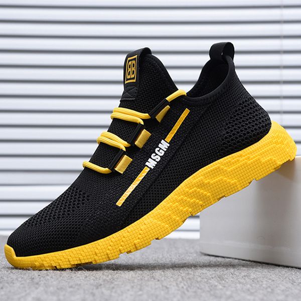 

spring men sport casual shoes lace up men jogging shoes lightweight comfortable breathable sneakers walking tenis masculino, Black
