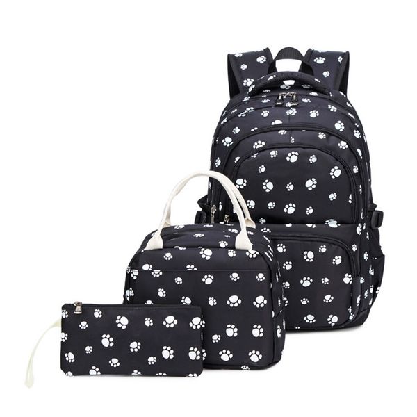 

3pcs/set women backpack printing nylon school bags for teenager girls preppy style rucksack cute book bag mochila feminina