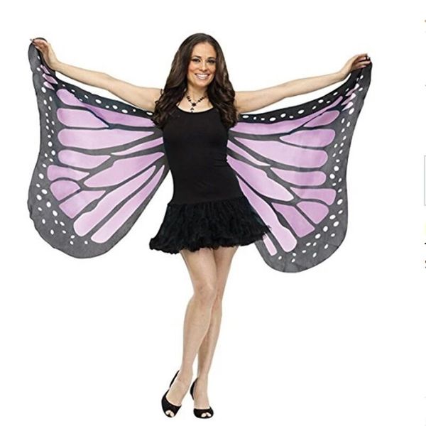 

big women butterfly girls belly dance wings monarch cape costume festival stage performance, Black;red