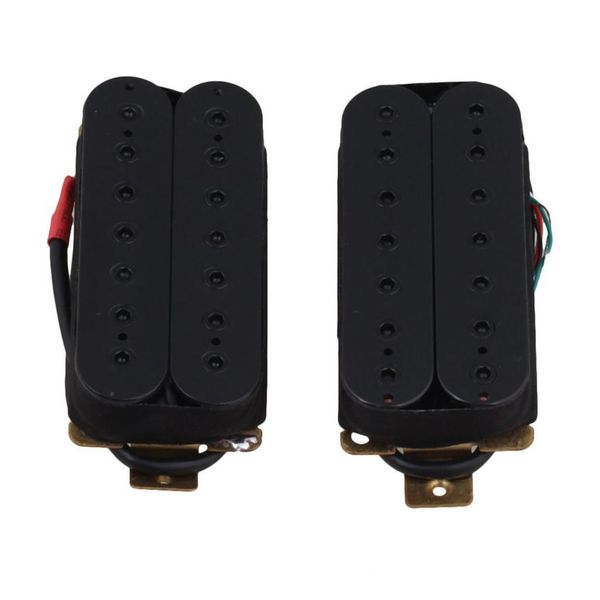 

high output guitar pickup double coil humbucker pickups neck and bridge set adjustable pole black