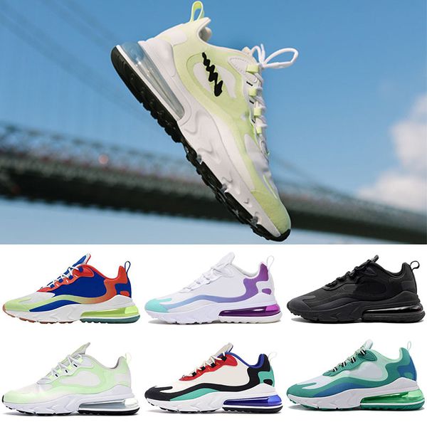 

new fashion women react shoes mens running shoes lightning bauhaus blue void black white orange grey travis scott designer trainers sneakers, White;red
