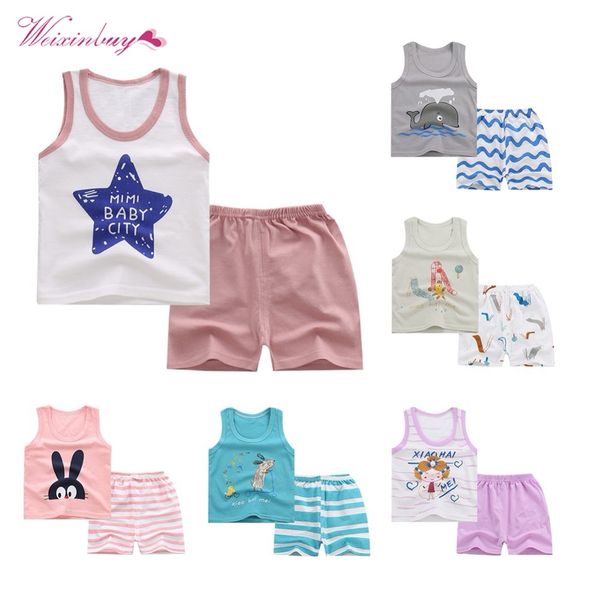 2Piece Toddler Kids Baby Boy Hoodie Vest Tanks Top Outfits Suit,Sleeveless T-Shirt Soft Shorts Suit Summer Clothes Set