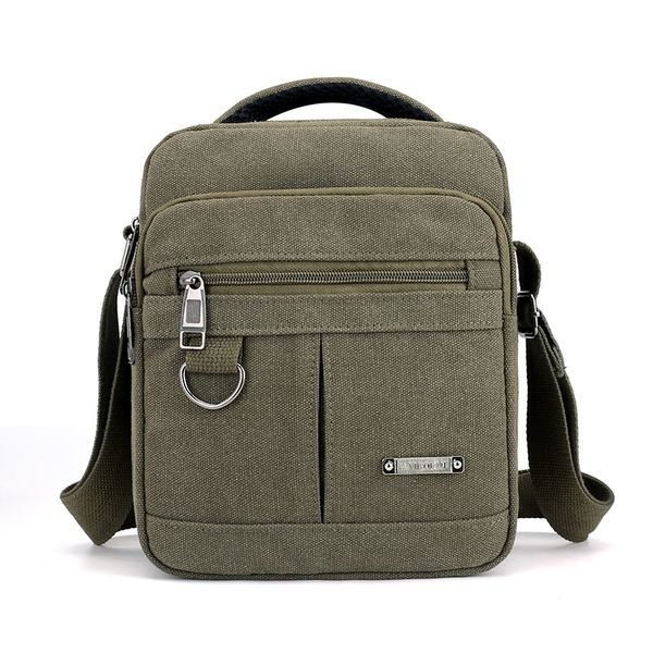 

опрятный стиль закрылки твердого хаки холст сумка для man новой мода crossbody сумка многофункционального свободного плеча сумки