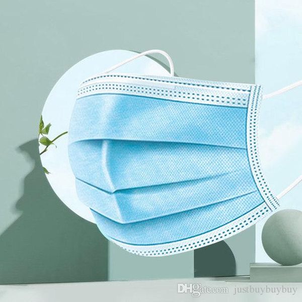 

masks thin pack disposable face mask with elastic ear loop 3-layers breathable anti-dust waterproof respirator dhl ing