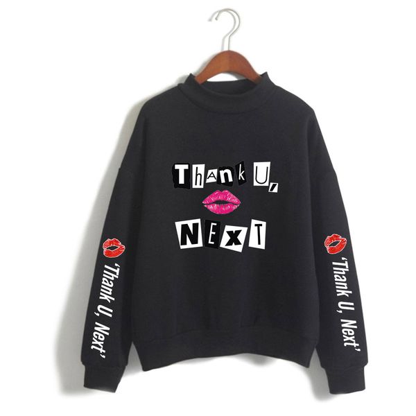

print sweatshirt women/men clothes 2019 turtlenecks women/men long sleeve oversized casual sweatshirts, Black