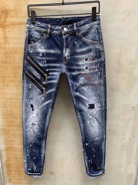 

dsquared2 jeans dsq d2 dsq мужские дизайнерские джинсы denim jean черные рваные брюки pour hommes men s italy fashion brand байкер мотоцикл, Blue