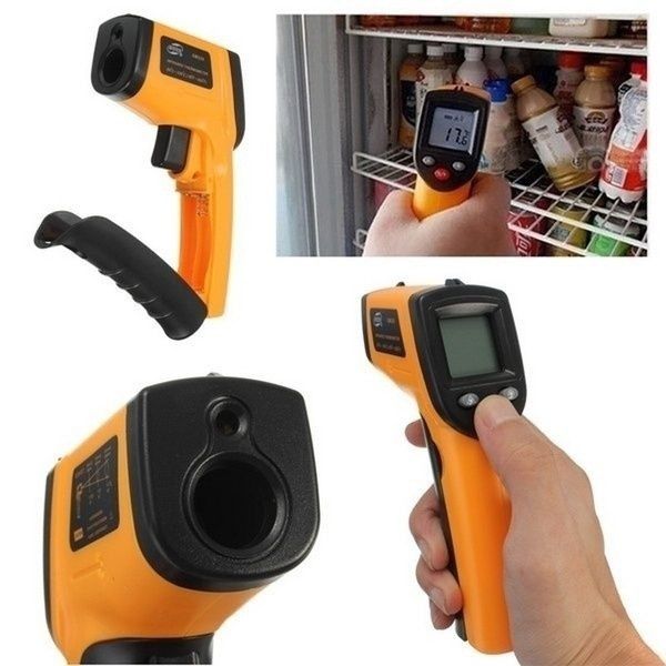 

point thermal infrared imaging temperature handheld meter pyrometer non-contact digital lcd infrared thermometer gun ir laser zj0891